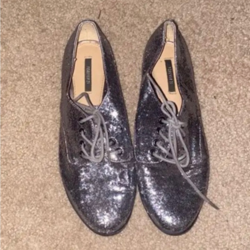 Silver Glitter Women's Shoes